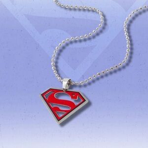 Superman Red Logo Pendant Necklace